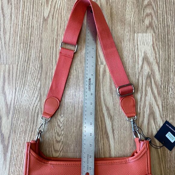 BC Handbags 2 Pocket Purse Crossbody Orange 2303